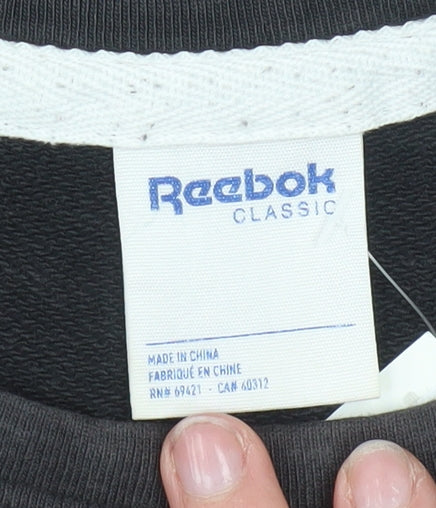 Reebok Men's Black XL Pullover Crew Neck Sweatshirt