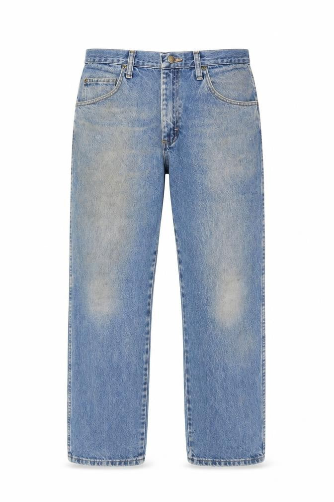 Wrangler Men's Blue 35x30 Regular Fit Straight Denim Jeans