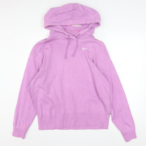 Nike Women’s Purple Pullover Hoodie Small Cotton Blend Sweatshirt
