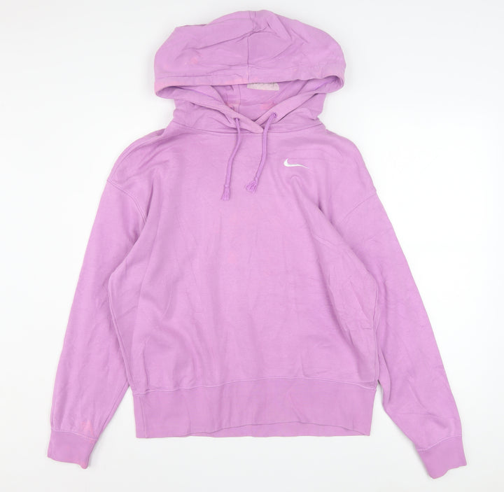 Nike Women’s Purple Pullover Hoodie Small Cotton Blend Sweatshirt