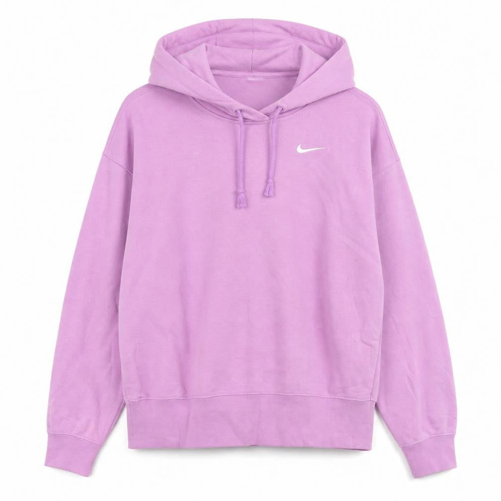 Front view of Nike Women’s Purple Pullover Hoodie Small Cotton Blend Sweatshirt