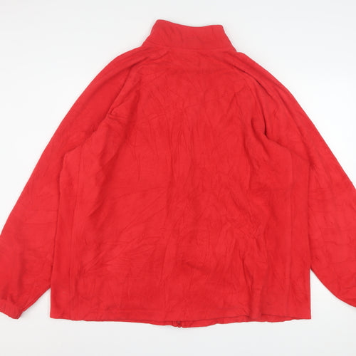 Starter Mens Red Fleece Full Zip Jacket XL Regular Fit