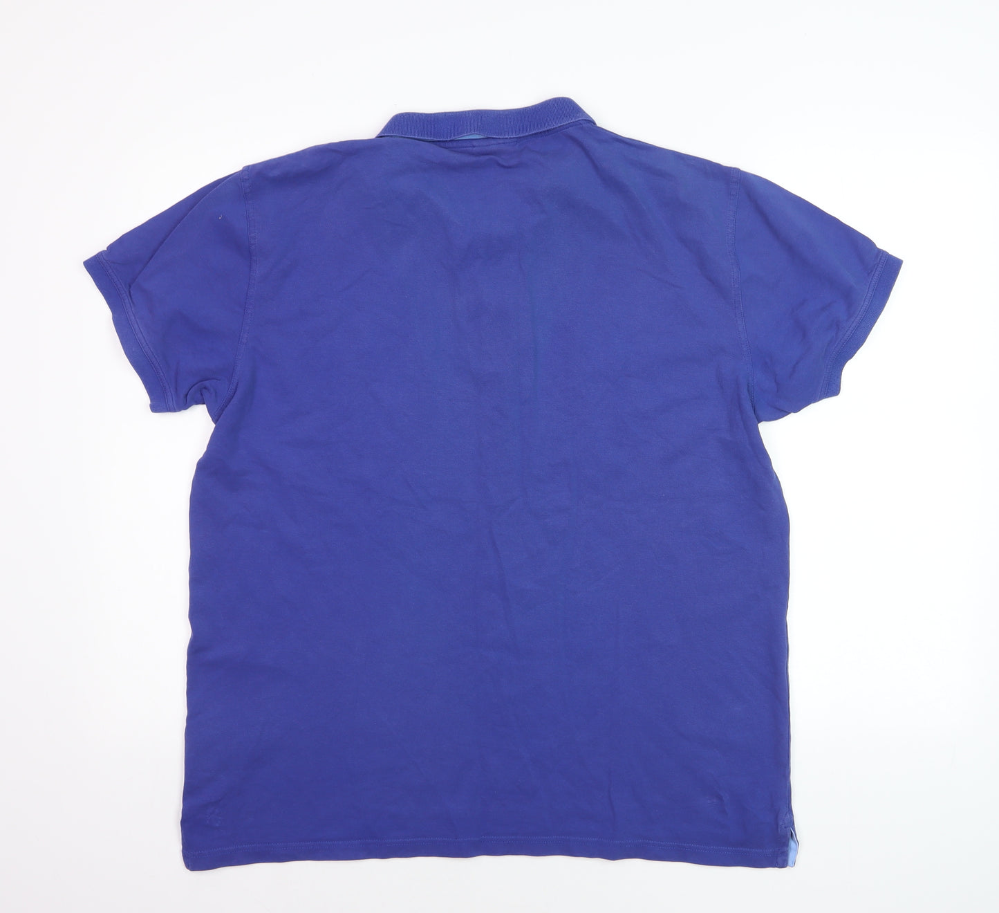 GANT Men's Blue 2XL Cotton Short Sleeve Polo Shirt