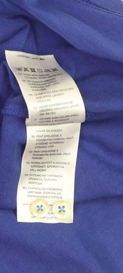 GANT Men's Blue 2XL Cotton Short Sleeve Polo Shirt