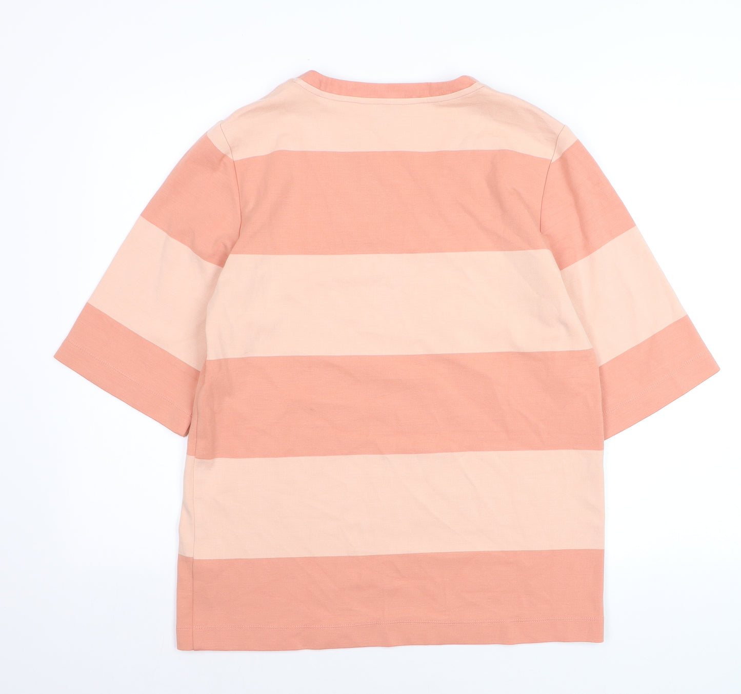 Marks and Spencer Autograph Women’s Pink Striped V-Neck T-Shirt Size 10