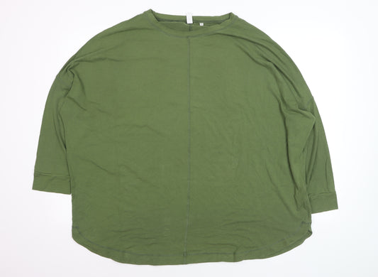 AND/OR Women’s Green Size 16 Relaxed Pullover Sweatshirt