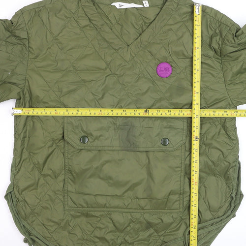 Moveup Women Khaki Quilted Pullover Jacket S Lightweight Casual