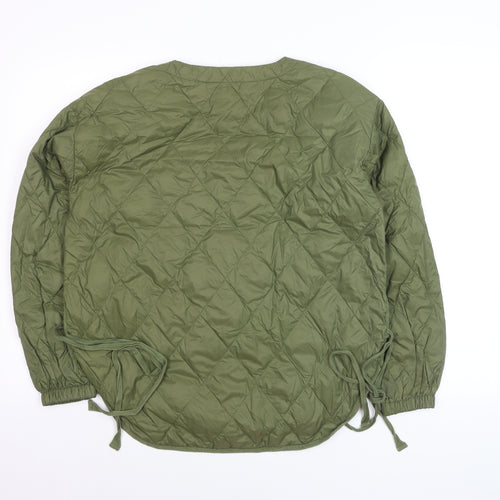 Moveup Women Khaki Quilted Pullover Jacket S Lightweight Casual