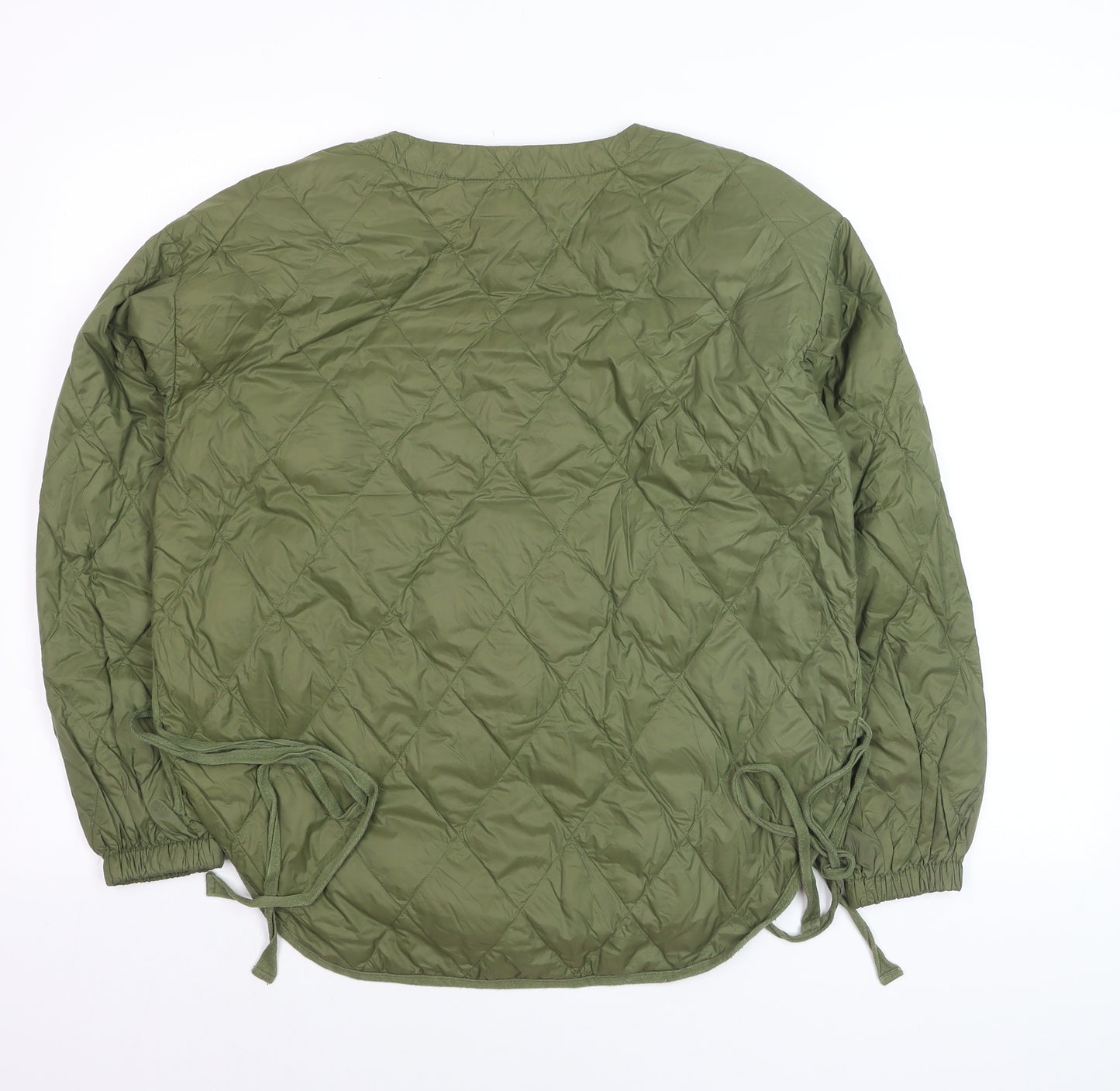 Moveup Women Khaki Quilted Pullover Jacket S Lightweight Casual