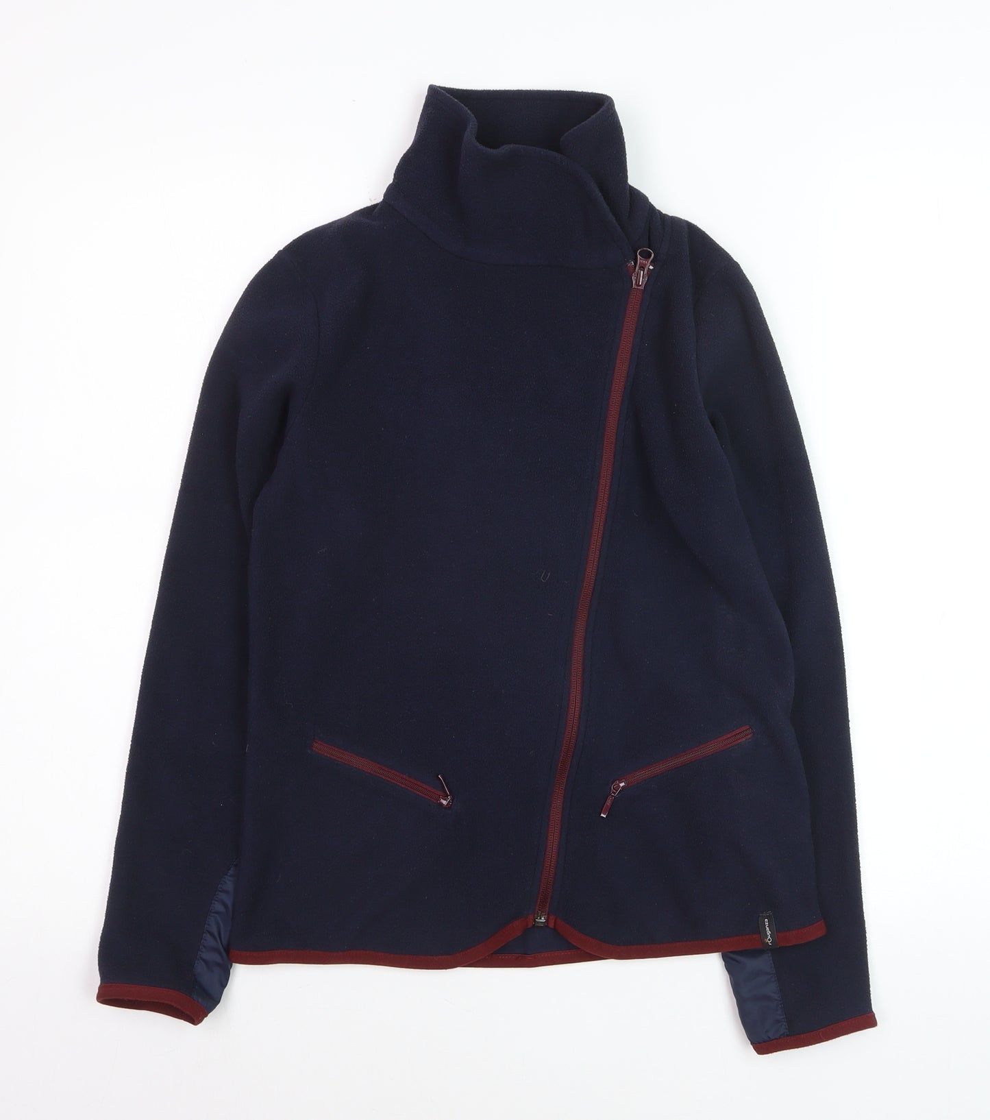 Fouganza Teens Blue Fleece Equestrian Jacket Size 14 Full Zip