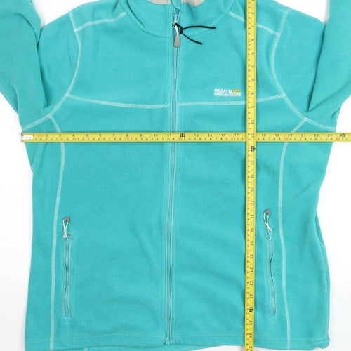 Regatta Women's Blue Fleece Full Zip Jacket UK 20 Hiking Outdoor