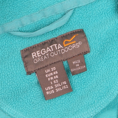 Regatta Women's Blue Fleece Full Zip Jacket UK 20 Hiking Outdoor