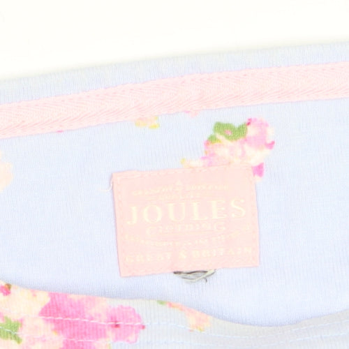 Joules Women’s Blue Floral 3/4 Sleeve Cotton T-Shirt Size 8