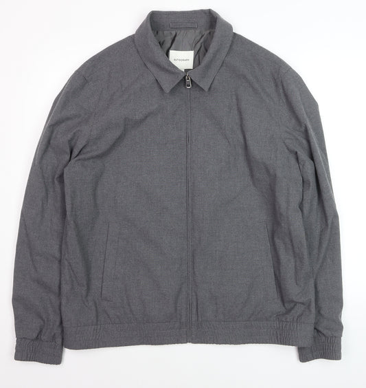 Marks and Spencer Men’s Grey Wool Blend Bomber Jacket XL