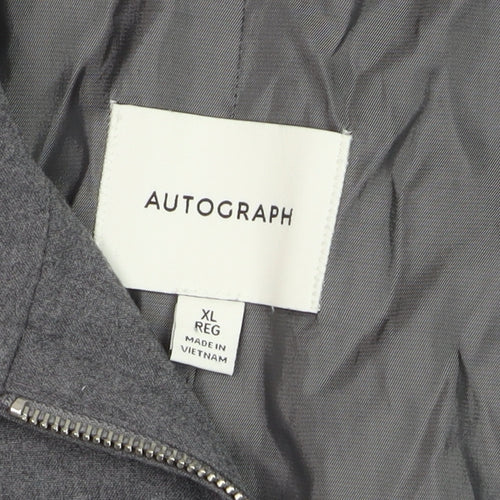 Marks and Spencer Men’s Grey Wool Blend Bomber Jacket XL