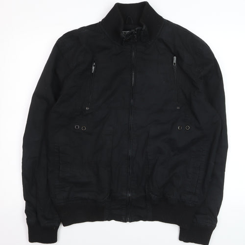Burton London Men's Black L Bomber Jacket Cotton Nylon