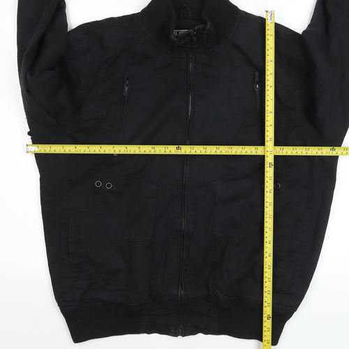 Burton London Men's Black L Bomber Jacket Cotton Nylon