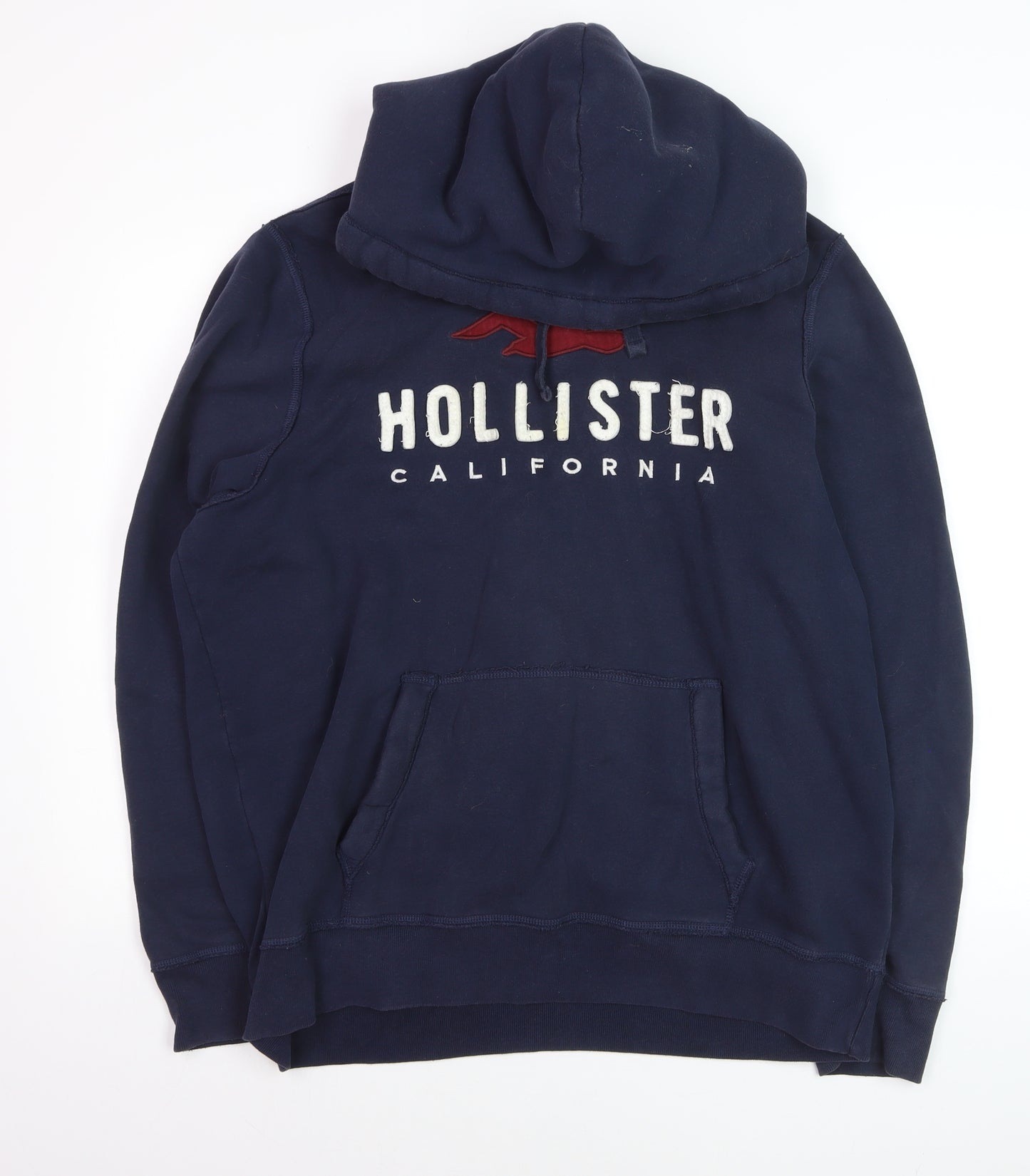Hollister Men’s Blue Pullover Hoodie 2XL Fleece Lined Sweatshirt
