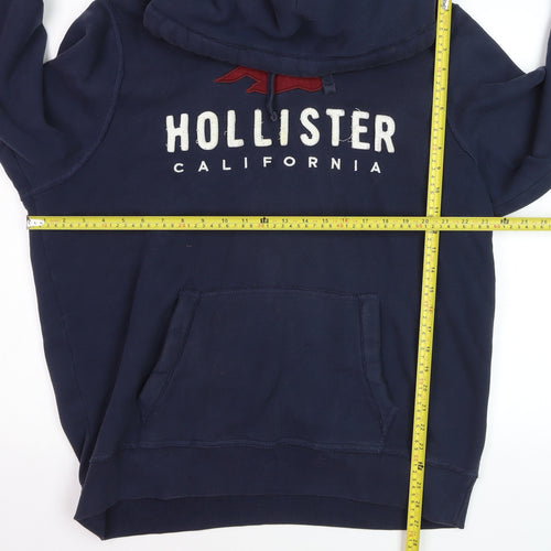 Hollister Men’s Blue Pullover Hoodie 2XL Fleece Lined Sweatshirt