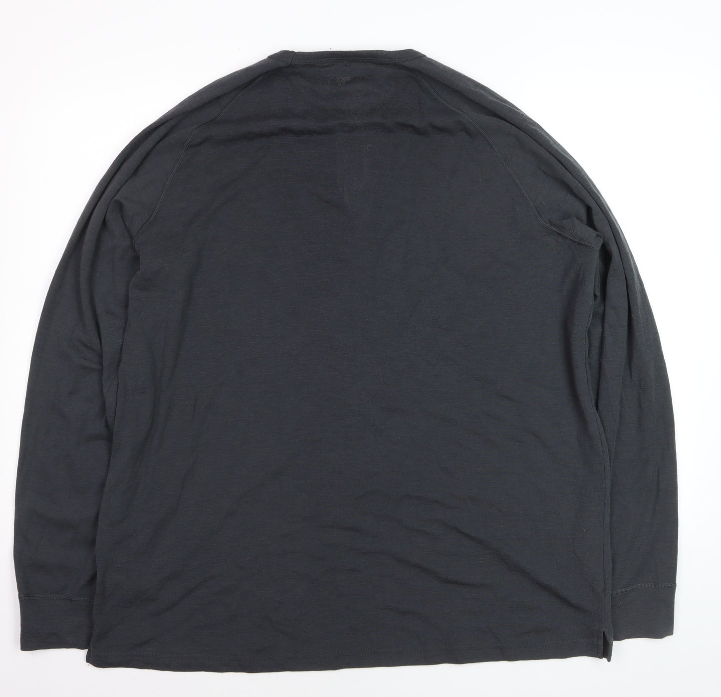 Mountain Warehouse Men’s Black 3XL Long Sleeve Merino Wool Top