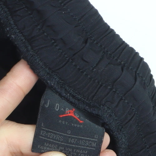 Jordan Boys Black 12-13 Years Jogger Activewear Trousers with Pockets