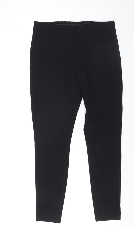Marks and Spencer Women Black Size 14 Stretch High Rise Leggings