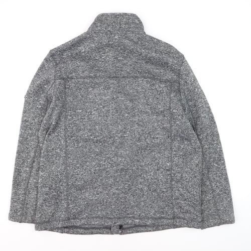 TOG24 Men's Grey Full Zip Fleece Jacket L Outdoor Sweatshirt