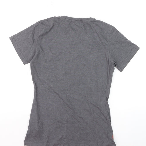 Jameson Mens Grey Graphic Logo T-Shirt Size L Cotton Blend