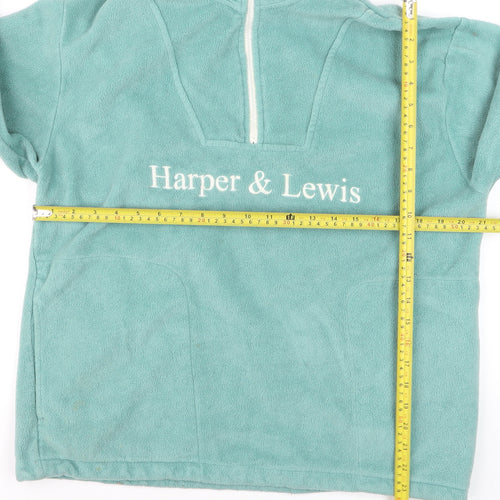Harper & Lewis Men's Green Fleece 1/2 Zip Pullover Sweatshirt M