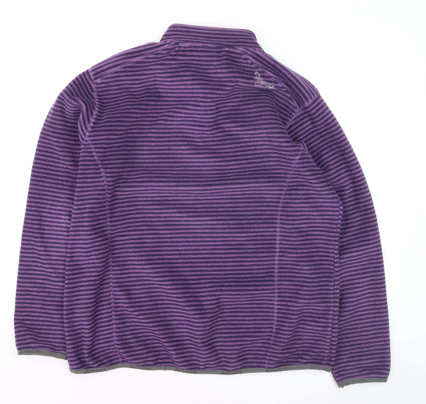 TOG24 Men's Purple Stripe 2XL Fleece 1/4 Zip Pullover Sweatshirt