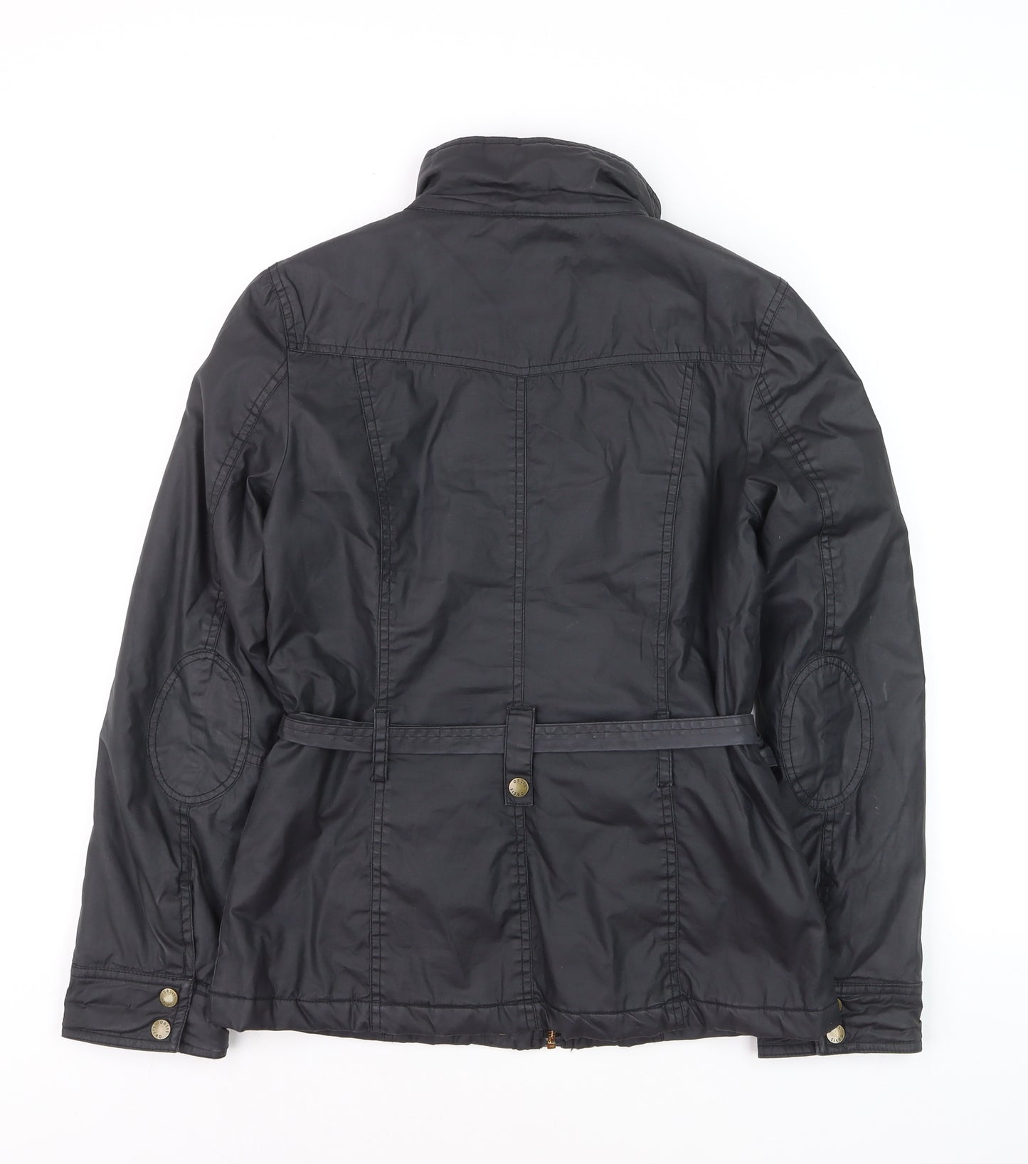 Oasis Women's Black Belted Military Jacket Size S
