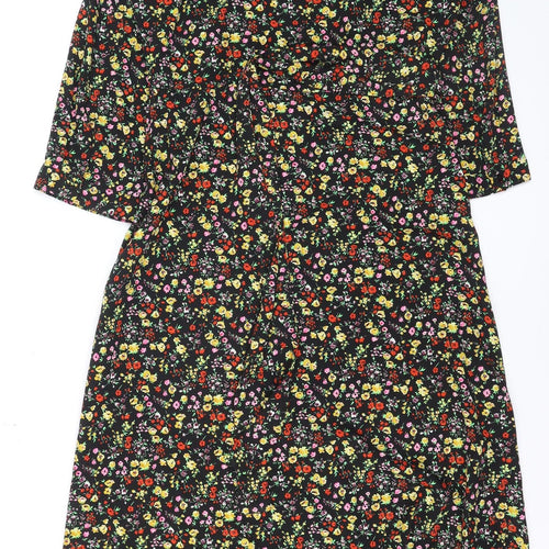 Pieces Women’s Multicoloured Floral Midi Shirt Dress Size M