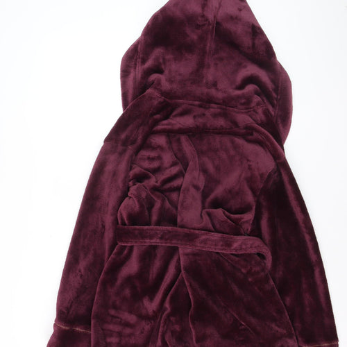 Harry Potter Girls Red Hooded Velour Robe 12 Years Winter Belted Hogwarts Nightwear