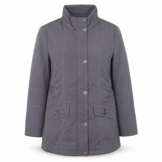 Front view of Bx Outerwear Men's Grey Polyester Parka Coat, size 38, Regular