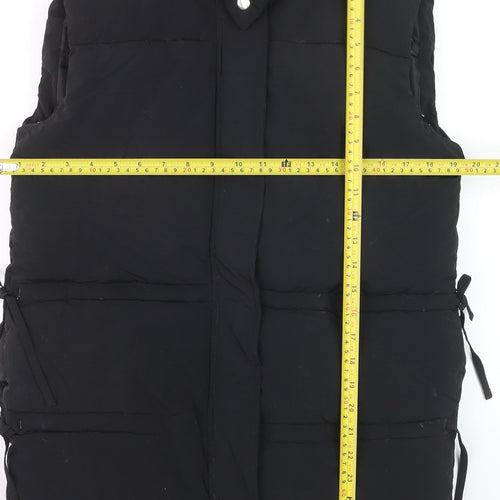 Missguided Women’s Black Puffer Waistcoat Size 6 Sleeveless Quilted