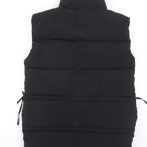 Missguided Women’s Black Puffer Waistcoat Size 6 Sleeveless Quilted