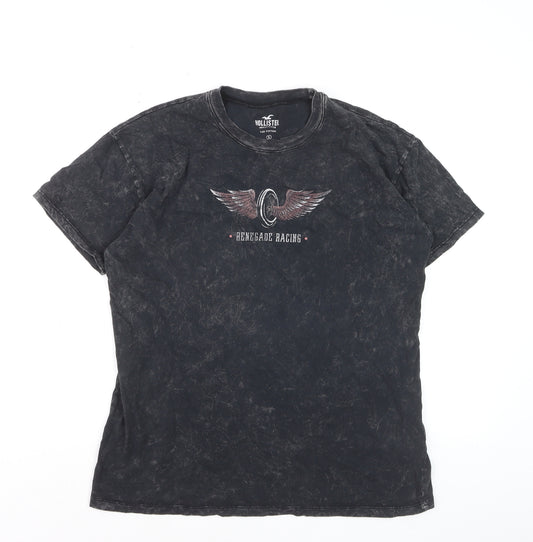 Hollister Men’s Black Renegade Racing Graphic T-Shirt Size S