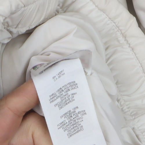 Spyder Women's Ivory Puffer Jacket L Lightweight Down Insulated