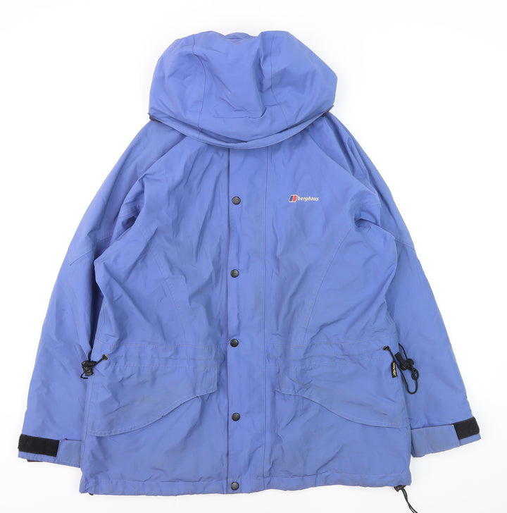 Berghaus Women's Blue Waterproof Hooded Parka Jacket Size 12