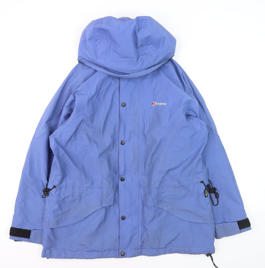 Berghaus Women's Blue Waterproof Hooded Parka Jacket Size 12