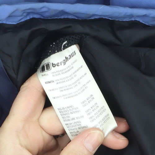 Berghaus Women's Blue Waterproof Hooded Parka Jacket Size 12
