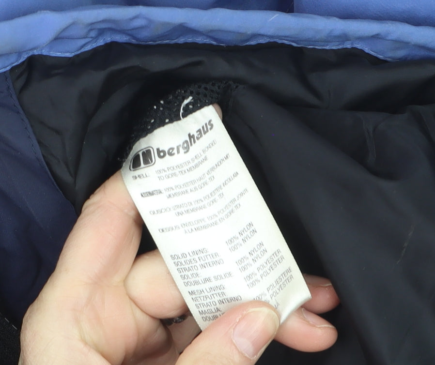 Berghaus Women's Blue Waterproof Hooded Parka Jacket Size 12