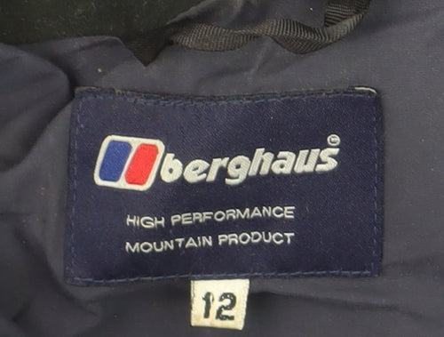 Berghaus Women's Blue Waterproof Hooded Parka Jacket Size 12