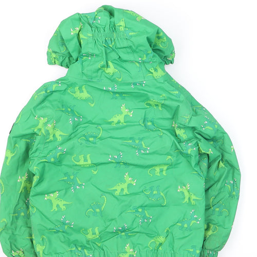Regatta Unisex Baby Green Dinosaur Rain Coat Jacket 4 Plus Hooded Polyester