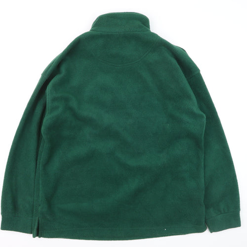 Traditional Craftwear Men's Green Fleece 1/2 Zip Pullover Sweatshirt M
