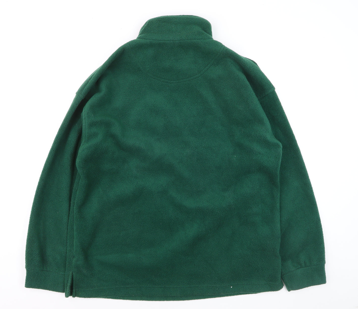 Traditional Craftwear Men's Green Fleece 1/2 Zip Pullover Sweatshirt M
