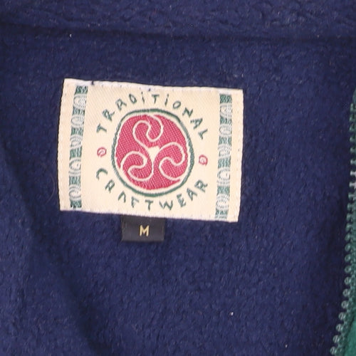 Traditional Craftwear Men's Green Fleece 1/2 Zip Pullover Sweatshirt M
