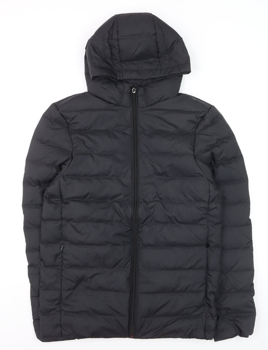 Marks and Spencer Men’s Black S Hooded Puffer Jacket Winter Coat