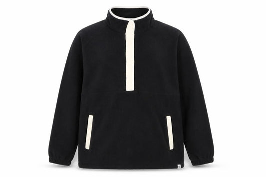 TOG24 Men's Black Fleece 1/2 Zip Windbreaker Jacket Size L