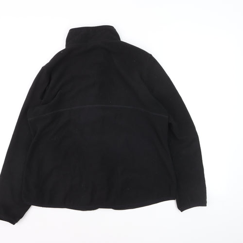 Marks and Spencer Goodmove Men's Black Fleece Track Jacket Size L